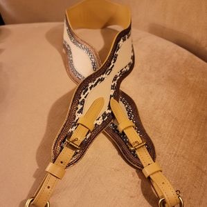 NWT COACH Novelty Strap With Wave Patchwork And Snakeskin Detail Style No. 68587